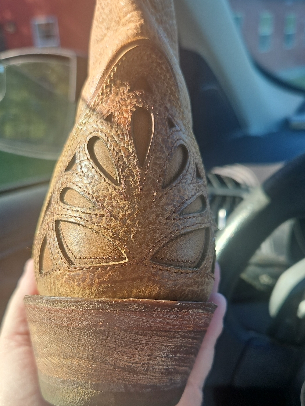 Women's Brown ARIAT riding Boots. Vintage Some Wear On Bottom As Shown. - Picture 6 of 6